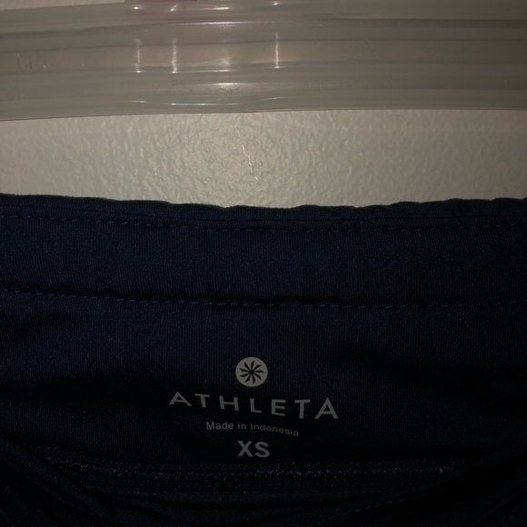 Blue striped Athleta shorts - Picture 3 of 7
